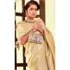 Gold Cream Kanchivaram Silk Zari Weaving Work Party Wear Plus Size Saree - 11626202209