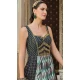 Green Smooth Silk Foil Print Work Wedding Wear Gown With Dupatta - 11627202212