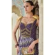 Purple Smooth Silk Foil Print Work Wedding Wear Gown With Dupatta - 11627202213