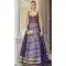 Purple Smooth Silk Foil Print Work Wedding Wear Gown With Dupatta - 11627202213