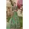 Mint Green Smooth Silk Foil Print Work Wedding Wear Gown With Dupatta - 11627202215
