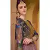 Mauve Smooth Silk Foil Print Work Wedding Wear Gown With Dupatta - 11627202220
