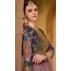 Mauve Smooth Silk Foil Print Work Wedding Wear Gown With Dupatta - 11627202220