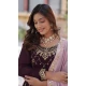 Faux Blooming Embroidered Party Wear Palazzo Salwar Suit In Wine - 11631202231