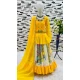 Yellow Chinon Silk Embroidery Work Party Wear Kids Lehenga Choli - 11668202434