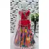 Chinon Silk Embroidery Work Party Wear Kids Lehenga Choli In Multi Color - 11668202436