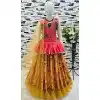 Multi Color Chinon Silk Embroidery Work Readymade Function Wear Kids Lehenga Choli - 11668202439