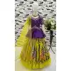 Multi Color Chinon Silk Sequins Embroidered Party Wear Kids Lehenga Choli - 11668202440