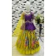 Multi Color Chinon Silk Sequins Embroidered Party Wear Kids Lehenga Choli - 11668202440
