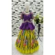 Multi Color Chinon Silk Sequins Embroidered Party Wear Kids Lehenga Choli - 11668202440