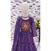 Fox Georgette Digital Printed Party Wear Kids Wear Gown In Purple - 11669202443