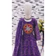 Fox Georgette Digital Printed Party Wear Kids Wear Gown In Purple - 11669202443
