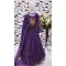 Fox Georgette Digital Printed Party Wear Kids Wear Gown In Purple - 11669202443