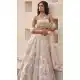 Faux Georgette Sequins Work Party Wear Lehenga Choli In Off White - 11671202448