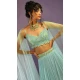 Faux Georgette Embroidery Work Party Wear Lehenga Choli In Turquoise - 11671202450