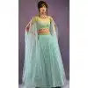 Faux Georgette Embroidery Work Party Wear Plus Size Lehenga Choli In Turquoise - 11671202450