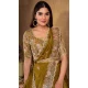 Light Mehendi Green Crush Paper Silk Stone Work Wedding Wear Saree - 11601202075