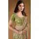 Pista Green Net Stone Work Wedding Wear Saree - 11601202077