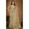 Pista Green Net Stone Work Wedding Wear Plus Size Saree - 11601202077