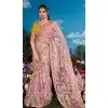 Pure Brasso Embroidery Work Party Wear Plus Size Saree In Pink - 11602202081