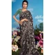 Black Pure Brasso Embroidery Work Party Wear Designer Saree - 11602202085