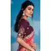 Pink Pure Brasso Embroidery Work Party Wear Designer Plus Size Saree - 11602202086