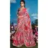 Pink Pure Brasso Embroidery Work Party Wear Designer Plus Size Saree - 11602202086