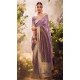 Banarasi Zari Tissue Weaving Work Designer Wear Saree In Lavender - 11603202089