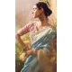 Banarasi Zari Tissue Weaving Work Designer Wear Saree In Sky Blue - 11603202091