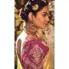 Banarasi Zari Tissue Weaving Work Designer Wear Plus Size Saree In Yellow - 11603202093