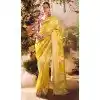 Banarasi Zari Tissue Weaving Work Designer Wear Plus Size Saree In Yellow - 11603202093