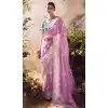 Banarasi Zari Tissue Weaving Work Designer Wear Plus Size Saree In Light Lavender - 11603202095