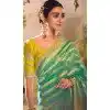 Banarasi Zari Tissue Weaving Work Designer Wear Plus Size Saree In Rama Green - 11603202096