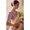 Light Lavender Banarasi Zari Tissue Weaving Work Designer Wear Plus Size Saree - 11603202098