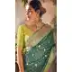 Rama Green Banarasi Zari Tissue Weaving Work Designer Wear Saree - 11603202099