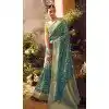 Rama Green Banarasi Zari Tissue Weaving Work Designer Wear Plus Size Saree - 11603202099