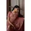 Pink Satin Silk HandWork Party Wear Plus Size Saree - 11604202102