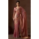 Pink Satin Silk HandWork Party Wear Saree - 11604202102