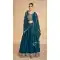 Silk Embroidery Work Party Wear Gown In Teal Blue - 11670202444