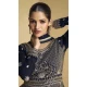 Navy Blue Georgette Zari Work Wedding Wear Anarkali Suit - 11674202460