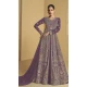 Purple Georgette Zari Work Wedding Wear Anarkali Suit - 11674202461