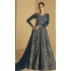 Teal Blue Georgette Zari Work Wedding Wear Anarkali Suit - 11674202462