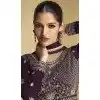 Purple Georgette Zari Work Wedding Wear Designer Plus Size Anarkali Suit - 11674202463