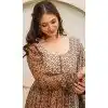 Multi Color Maslin Foil Print Work Party Wear Plus Size Anarkali Suit - 11680202487