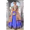 Lavender Jacquard Silk Zari Work Party Wear Plus Size Lehenga Choli - 11705202629