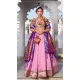 Pink Jacquard Silk Zari Work Party Wear Lehenga Choli - 11705202630