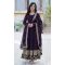 Wine Faux Blooming Zari Work Party Wear Gown With Dupatta - 11713202677