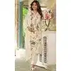 Cotton Printed Work Party Wear Plus Size Salwar Suit In Cream - 11724202768