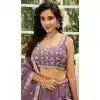 Tissue Silk Sequence Embroidery Work Designer Plus Size Lehenga Choli in Purple -1519245344540
