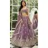 Tissue Silk Sequence Embroidery Work Designer Plus Size Lehenga Choli in Purple -1519245344540